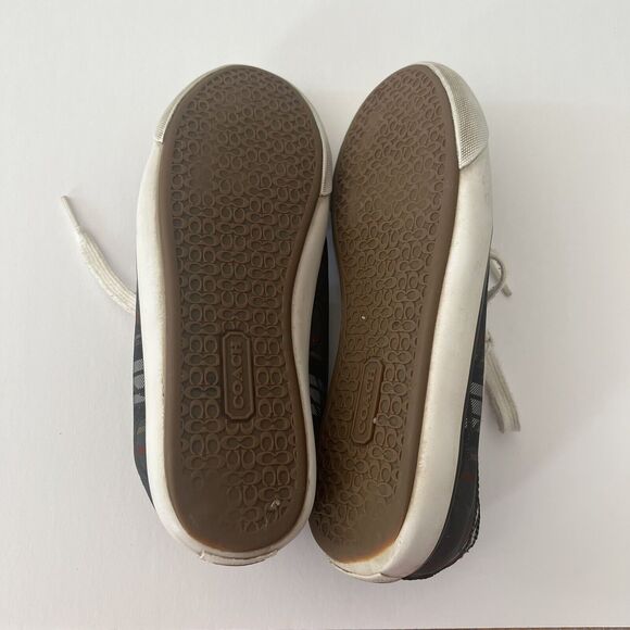 Coach Multicolor Barrett Plaid Casual Sneakers - Size Women's 7 - Picture 8 of 9